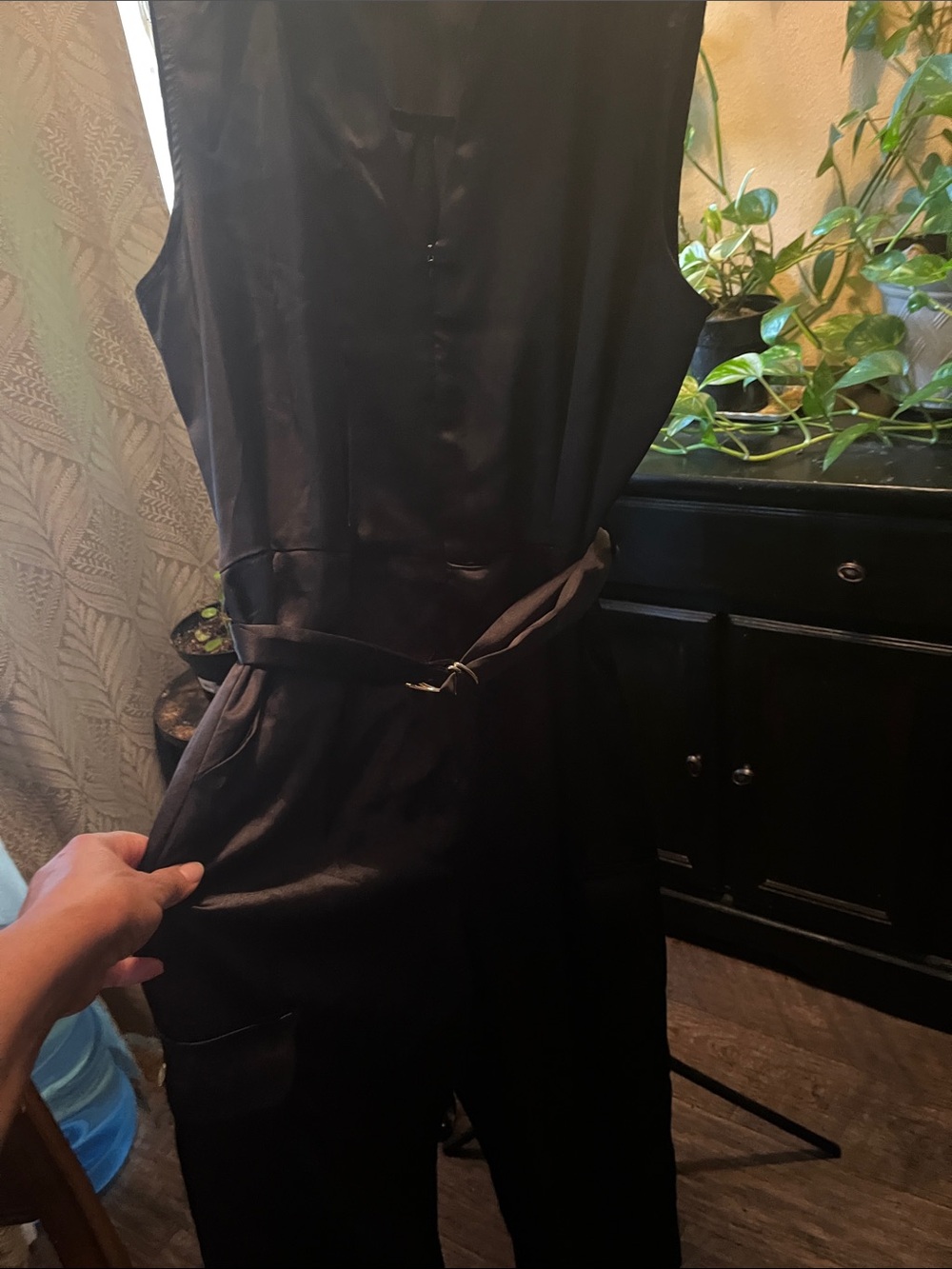 Zara Black Satin Shirt with Subtle Sheen